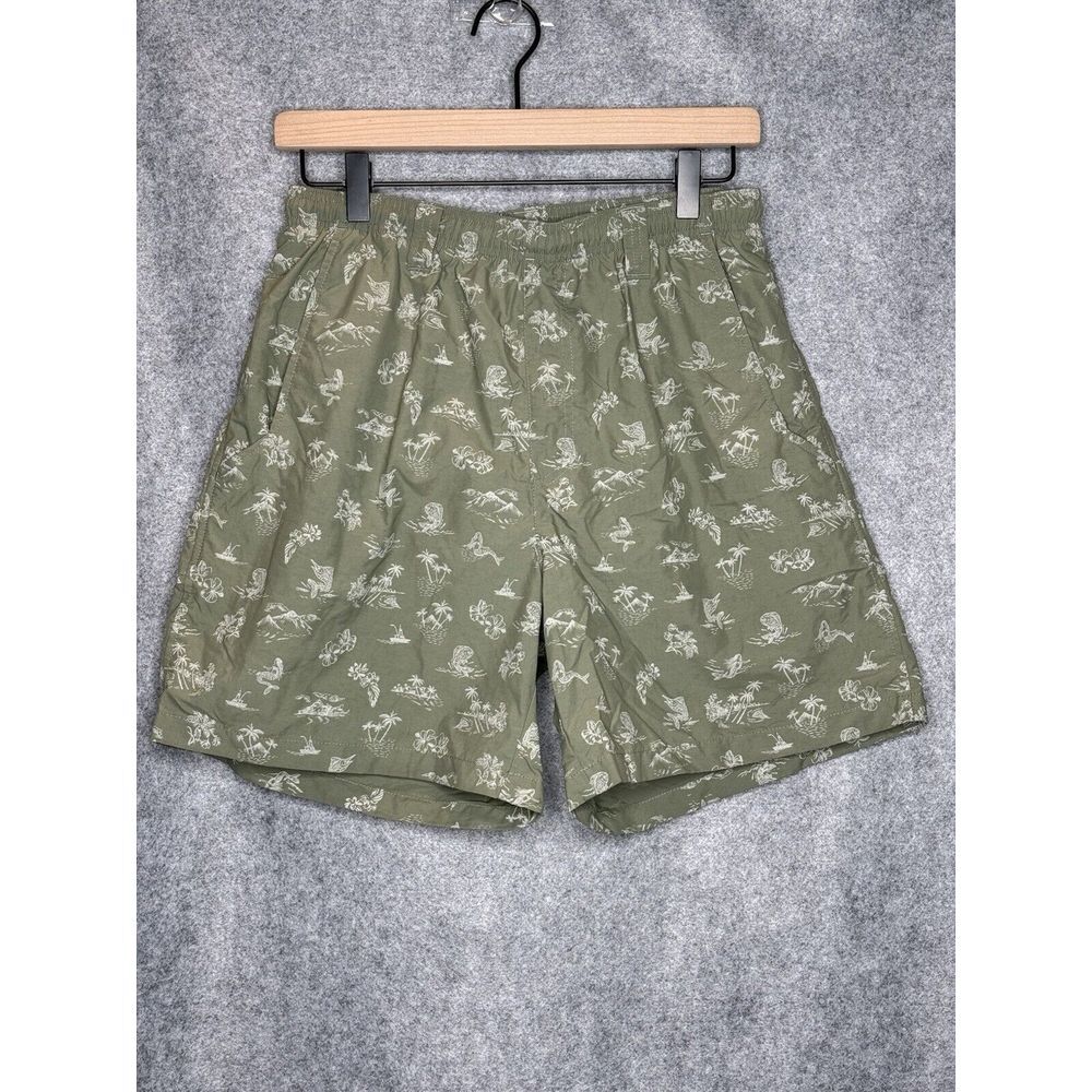 Columbia Performance Women's Fishing Gear PFG Size (S) 6 Green Shorts UPF 50